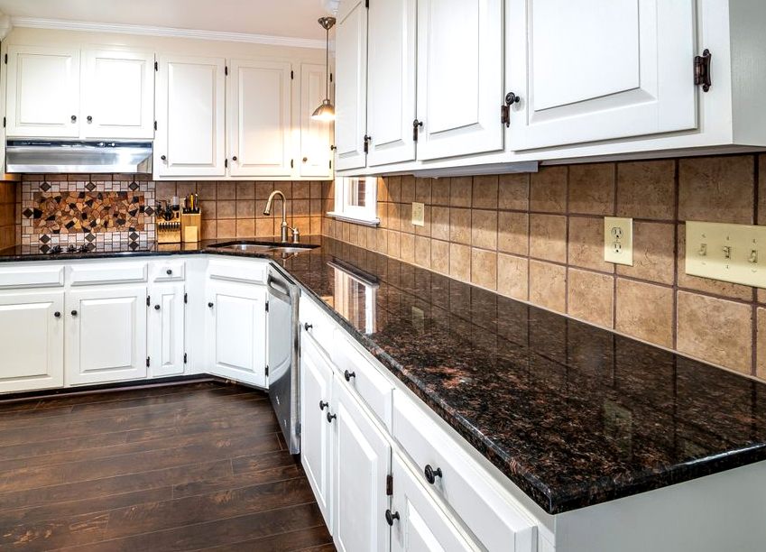 Representative tile backsplash installation photo